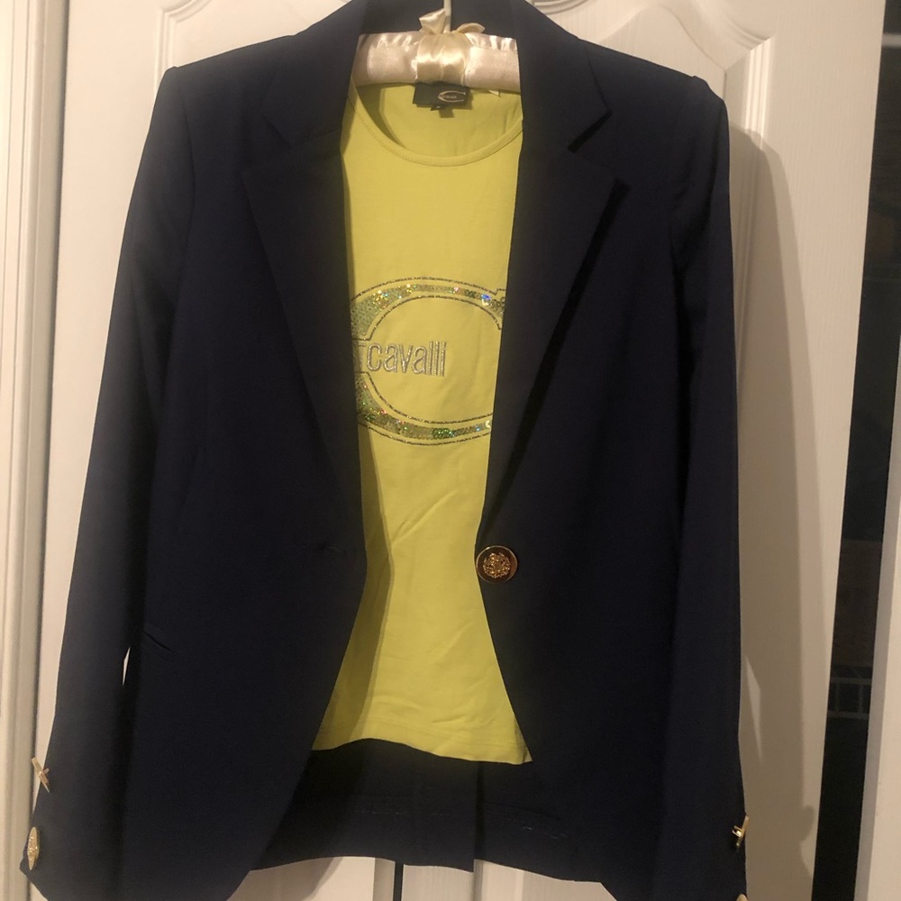 Roberto Cavalli T shirt -Small- Light lime green- Made in Italy